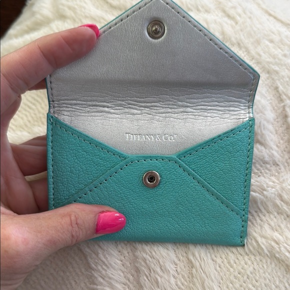 Tiffany & Co. Aqua Leather Card Case - Picture 3 of 3